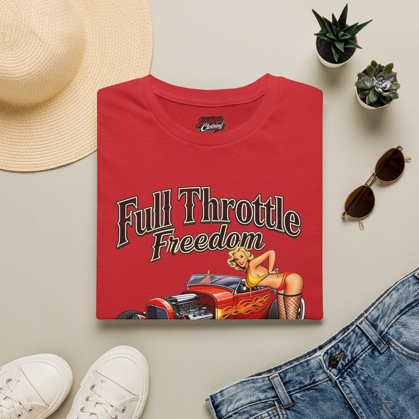 Route 66 T-Shirt | Retro Hot Rod