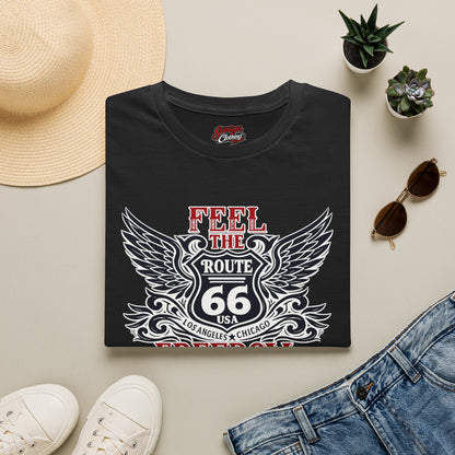 Feel the Freedom — Route 66 Wings Tee