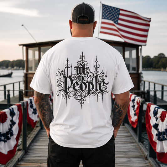 We the People | Born Free, Stay Savage | Gothic Patriot Tee