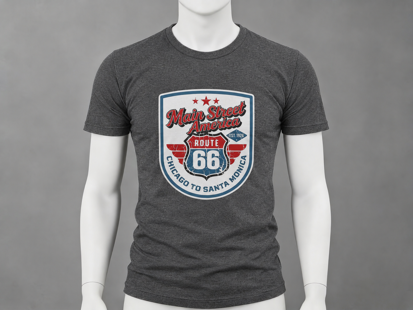 Main Street America — Chicago to Santa Monica (distressed)