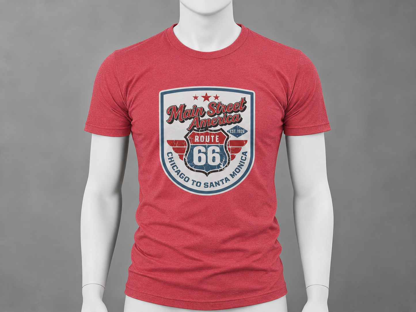 Main Street America — Chicago to Santa Monica (distressed)