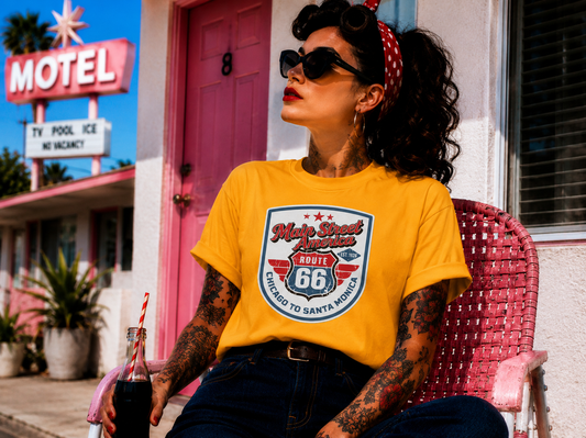 Main Street America — Chicago to Santa Monica (distressed)