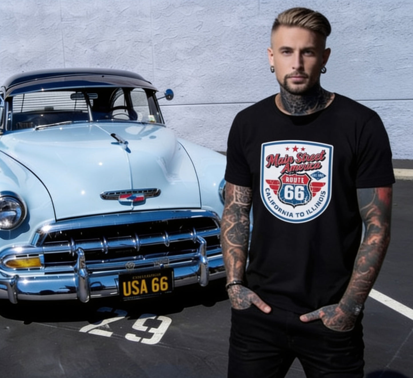 Coast to Coast, Always — California to Illinois (distressed)