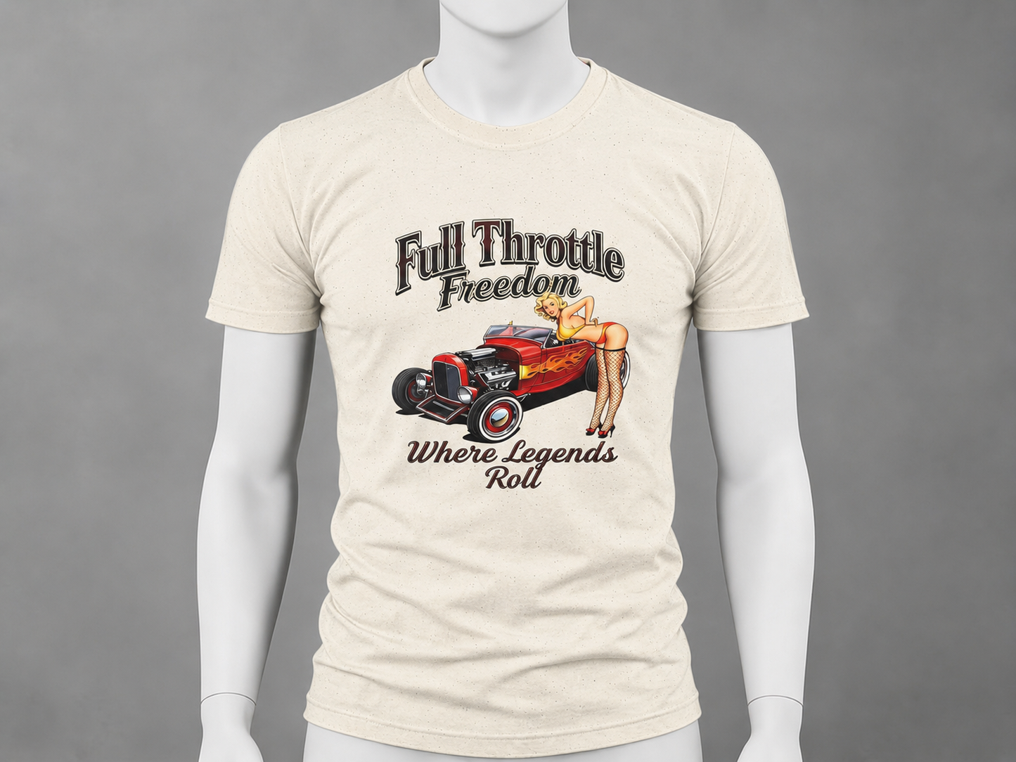 Full Throttle Freedom — Hot Rod Pin-Up