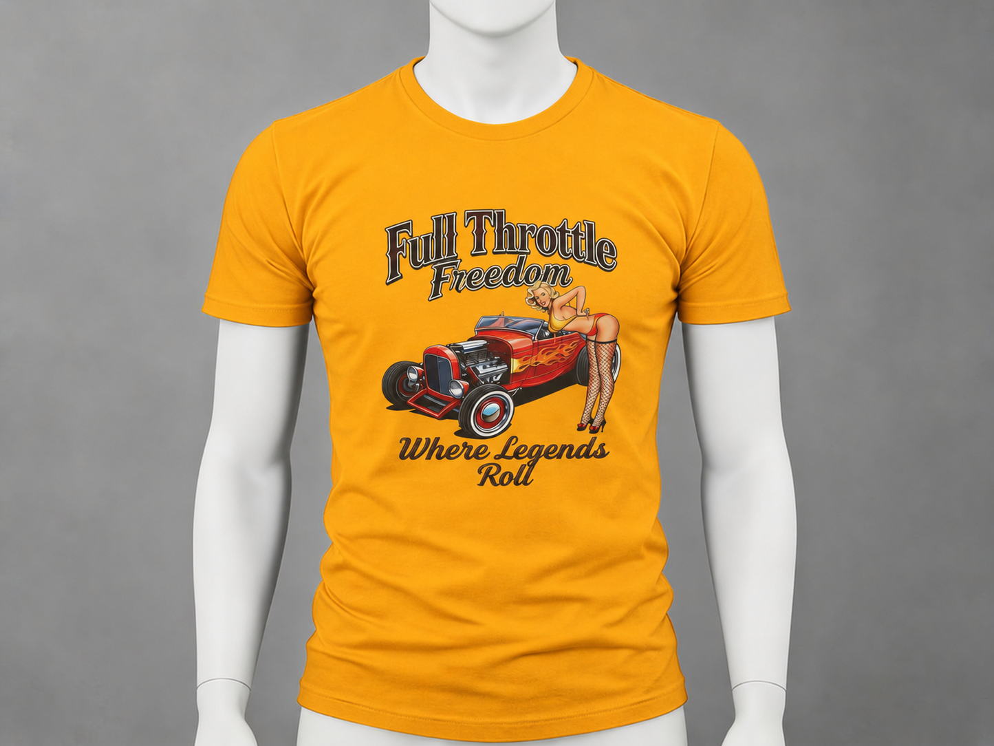Full Throttle Freedom — Hot Rod Pin-Up