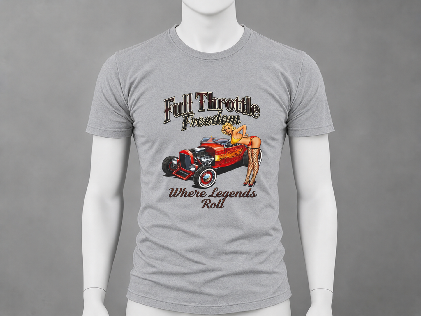 Full Throttle Freedom — Hot Rod Pin-Up