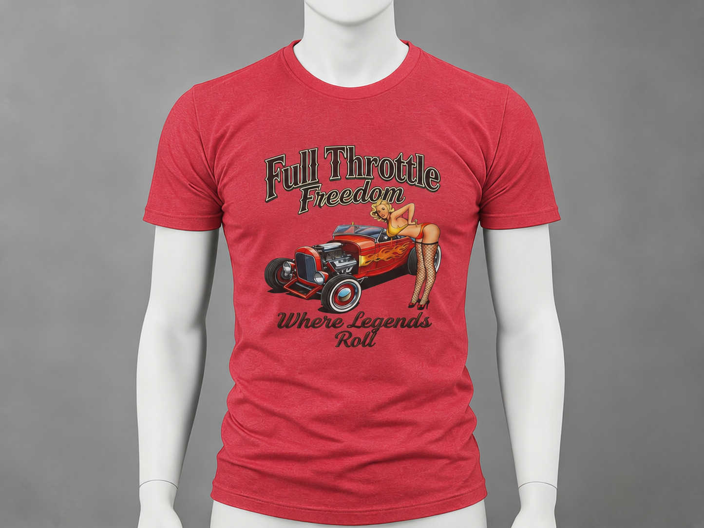 Full Throttle Freedom — Hot Rod Pin-Up